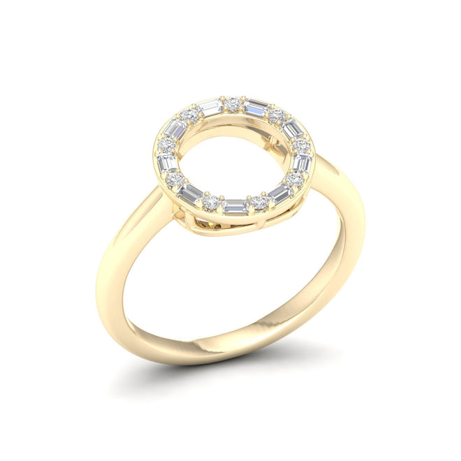 1/4 Ctw Ana de Aramas Circle Baguette Round Fashion Ring