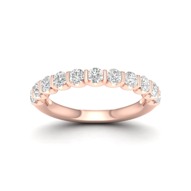 1 ctw Scalloped Channel Set Anniversary Band