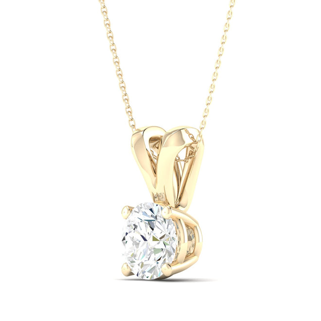 1/2 ctw Split Bail Round Solitaire Pendant