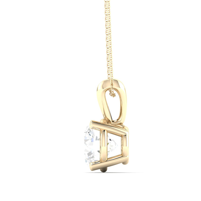 1 ctw Split Bail Round Solitaire Pendant