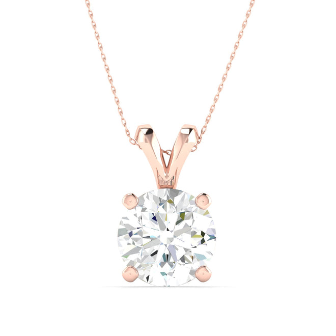 1 1/2 ctw Split Bail Round Solitaire Pendant