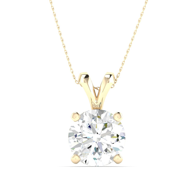 1 1/2 ctw Split Bail Round Solitaire Pendant