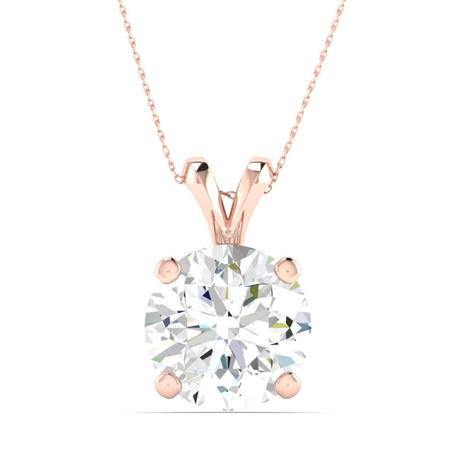 2 ctw Split Bail Round Solitaire Pendant