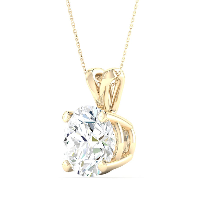 2 ctw Split Bail Round Solitaire Pendant