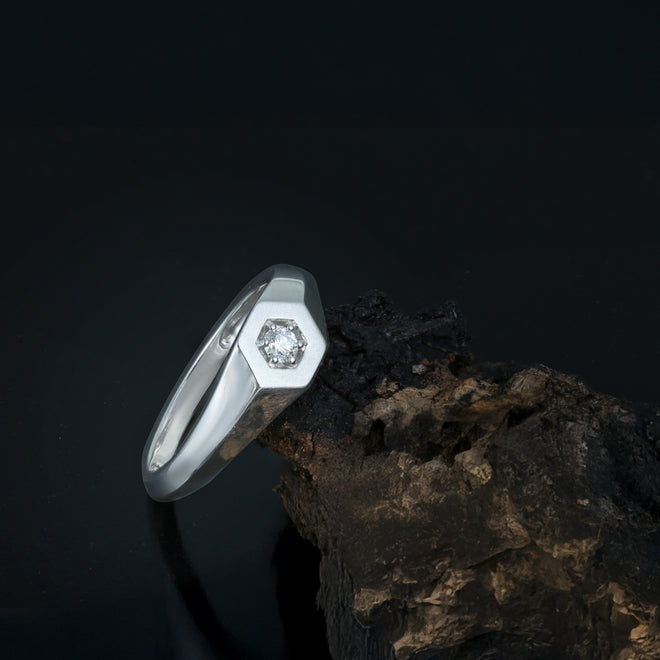 Aaron - 1/10 Ctw. Platinum Men's Ring