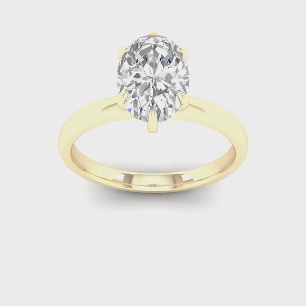 1 1/2 Ctw Classic Oval Solitaire Ring
